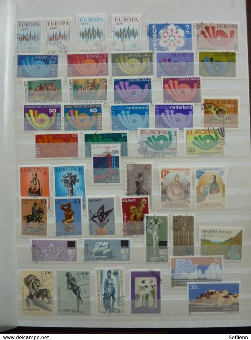 European countries/various countries many stamps in 4 stockbooks...HIGH CATALOGUE VALUE!!