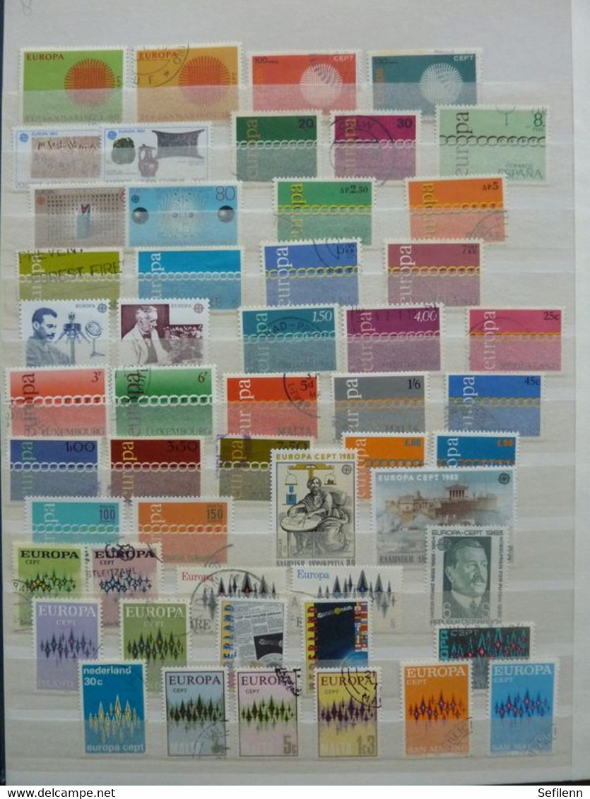 European countries/various countries many stamps in 4 stockbooks...HIGH CATALOGUE VALUE!!