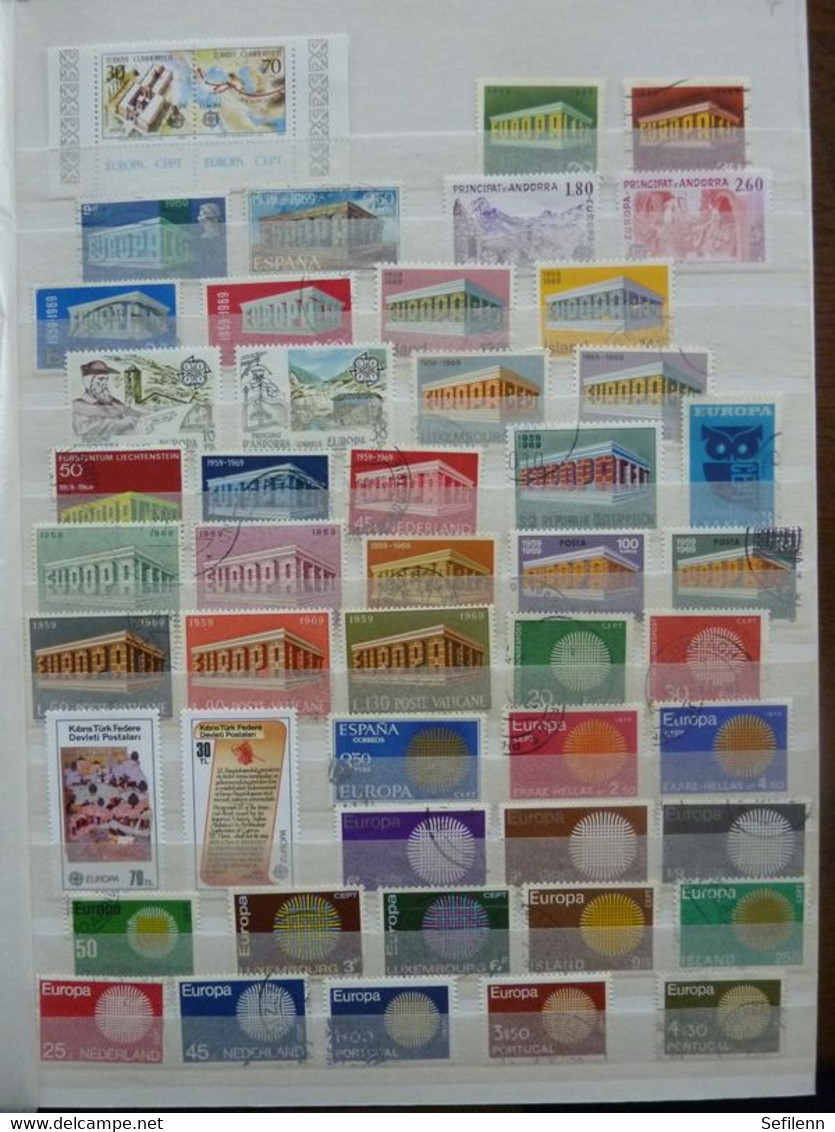 European countries/various countries many stamps in 4 stockbooks...HIGH CATALOGUE VALUE!!