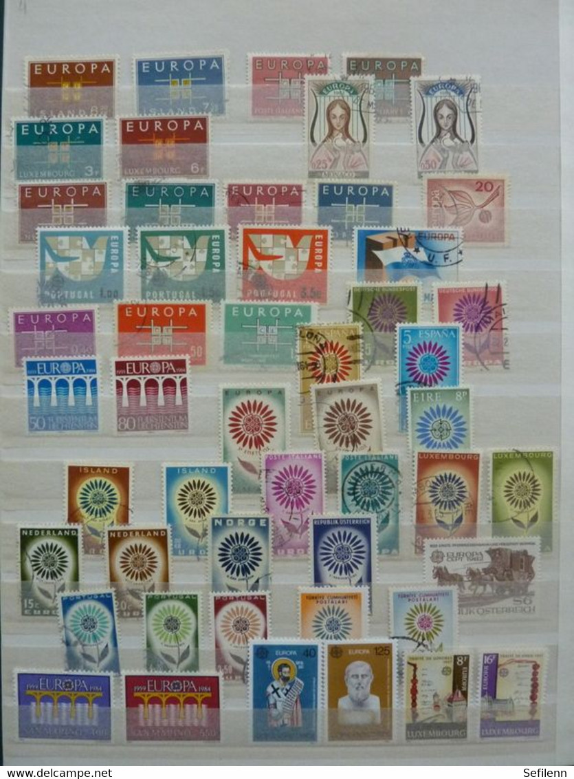 European countries/various countries many stamps in 4 stockbooks...HIGH CATALOGUE VALUE!!