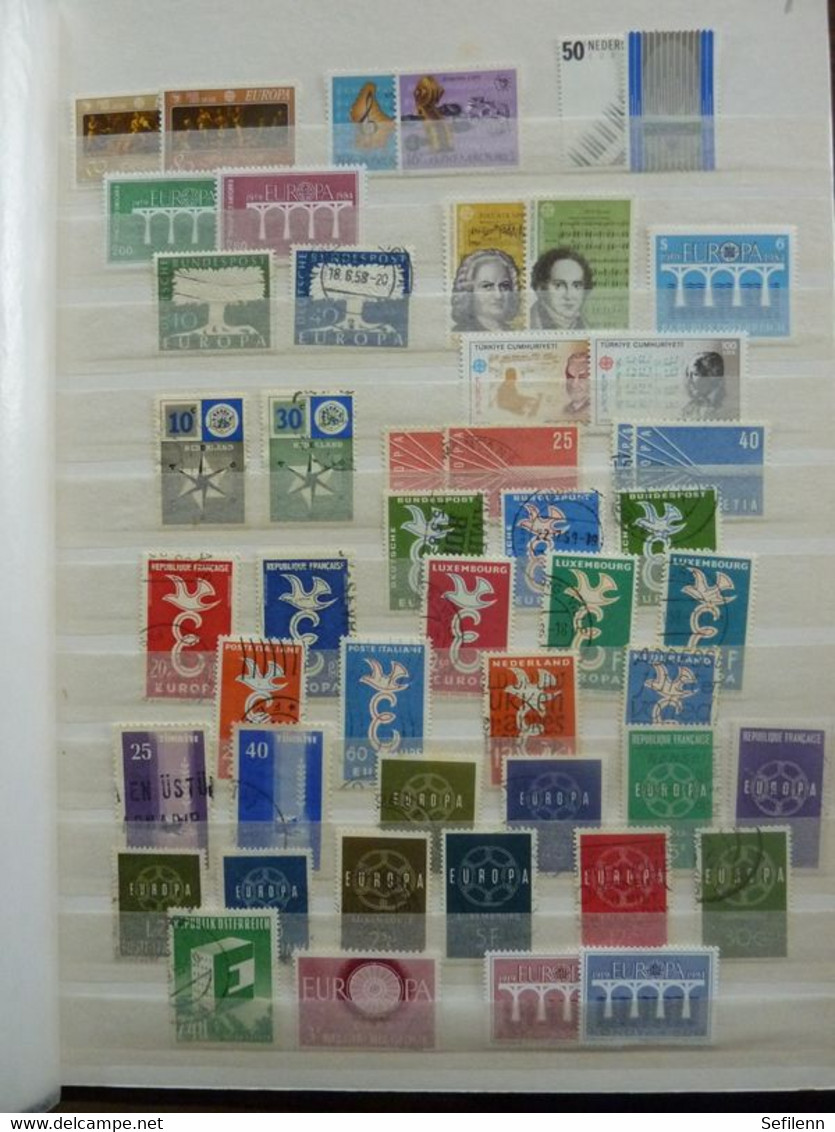 European countries/various countries many stamps in 4 stockbooks...HIGH CATALOGUE VALUE!!