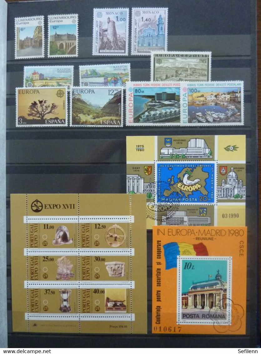 European countries/various countries many stamps in 4 stockbooks...HIGH CATALOGUE VALUE!!