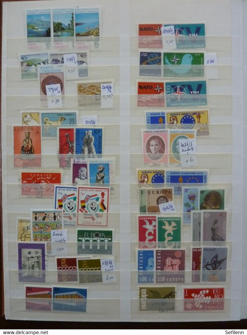 European countries/various countries many stamps in 4 stockbooks...HIGH CATALOGUE VALUE!!