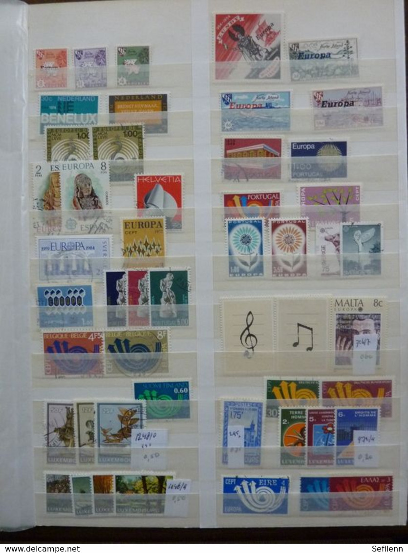 European countries/various countries many stamps in 4 stockbooks...HIGH CATALOGUE VALUE!!