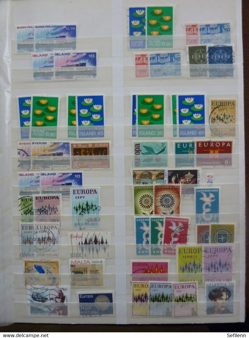 European countries/various countries many stamps in 4 stockbooks...HIGH CATALOGUE VALUE!!