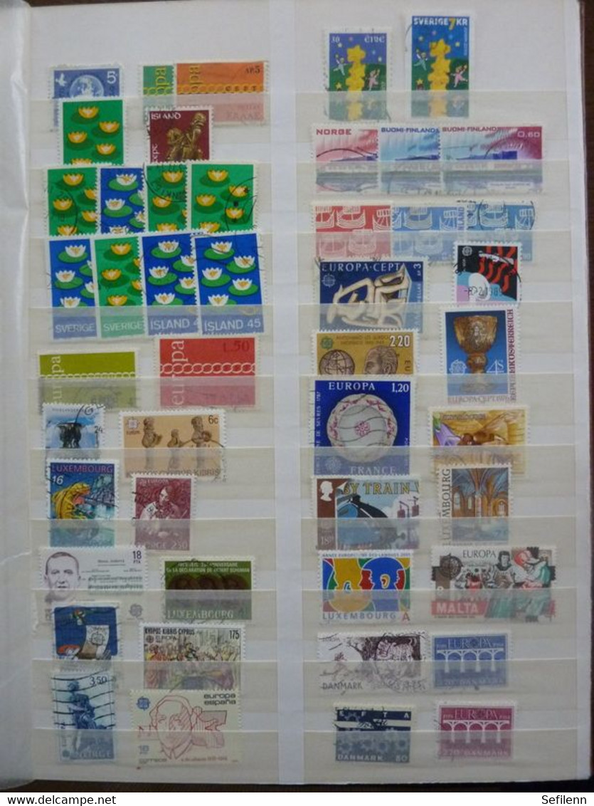 European countries/various countries many stamps in 4 stockbooks...HIGH CATALOGUE VALUE!!