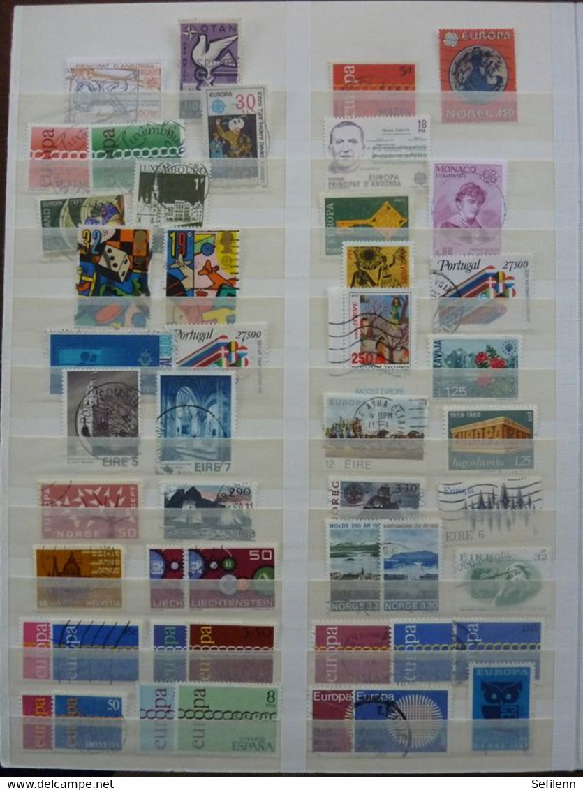 European countries/various countries many stamps in 4 stockbooks...HIGH CATALOGUE VALUE!!