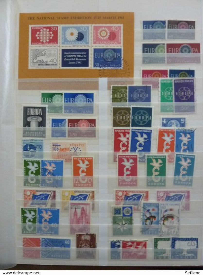 European countries/various countries many stamps in 4 stockbooks...HIGH CATALOGUE VALUE!!