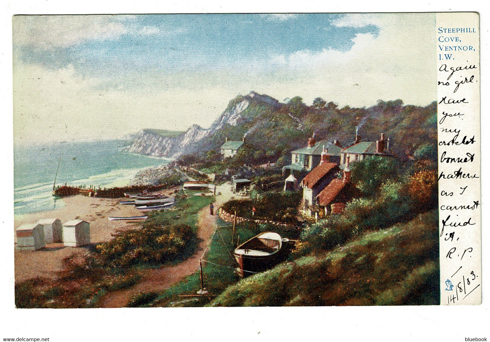 Ref 1501 -  1902? Raphael Tuck Postcard - Steephill Cove Ventnor - Isle Of Wight - Ventnor