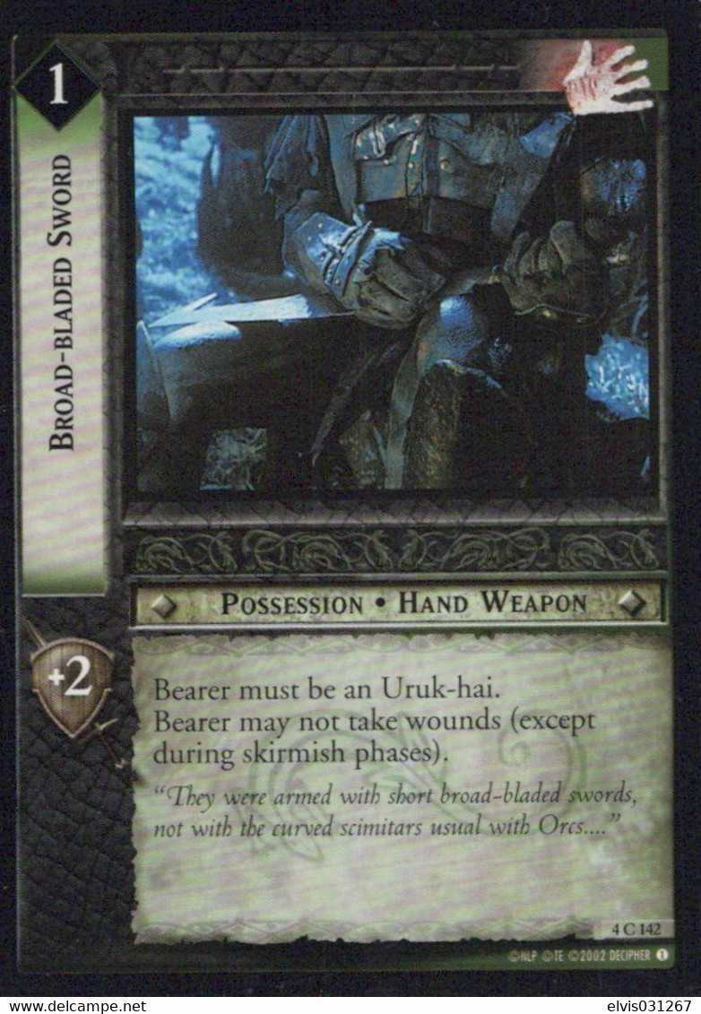 Vintage The Lord Of The Rings: #1 Broad-bladed Sword - EN - 2001-2004 - Mint Condition - Trading Card Game - Herr Der Ringe