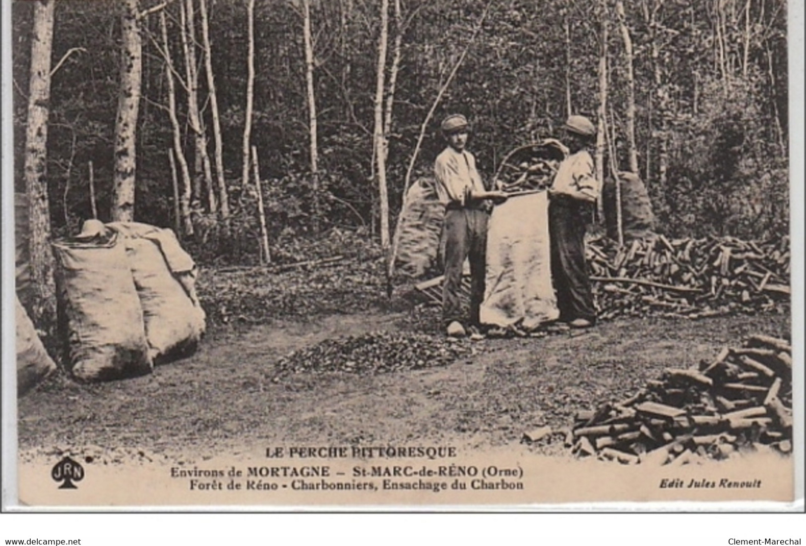 Environs De MORTAGNE: SAINT MARC DE RENO - Forêt De Réno - Charbonniers, Ensachage Du Charbon - Très Bon état - Sonstige & Ohne Zuordnung