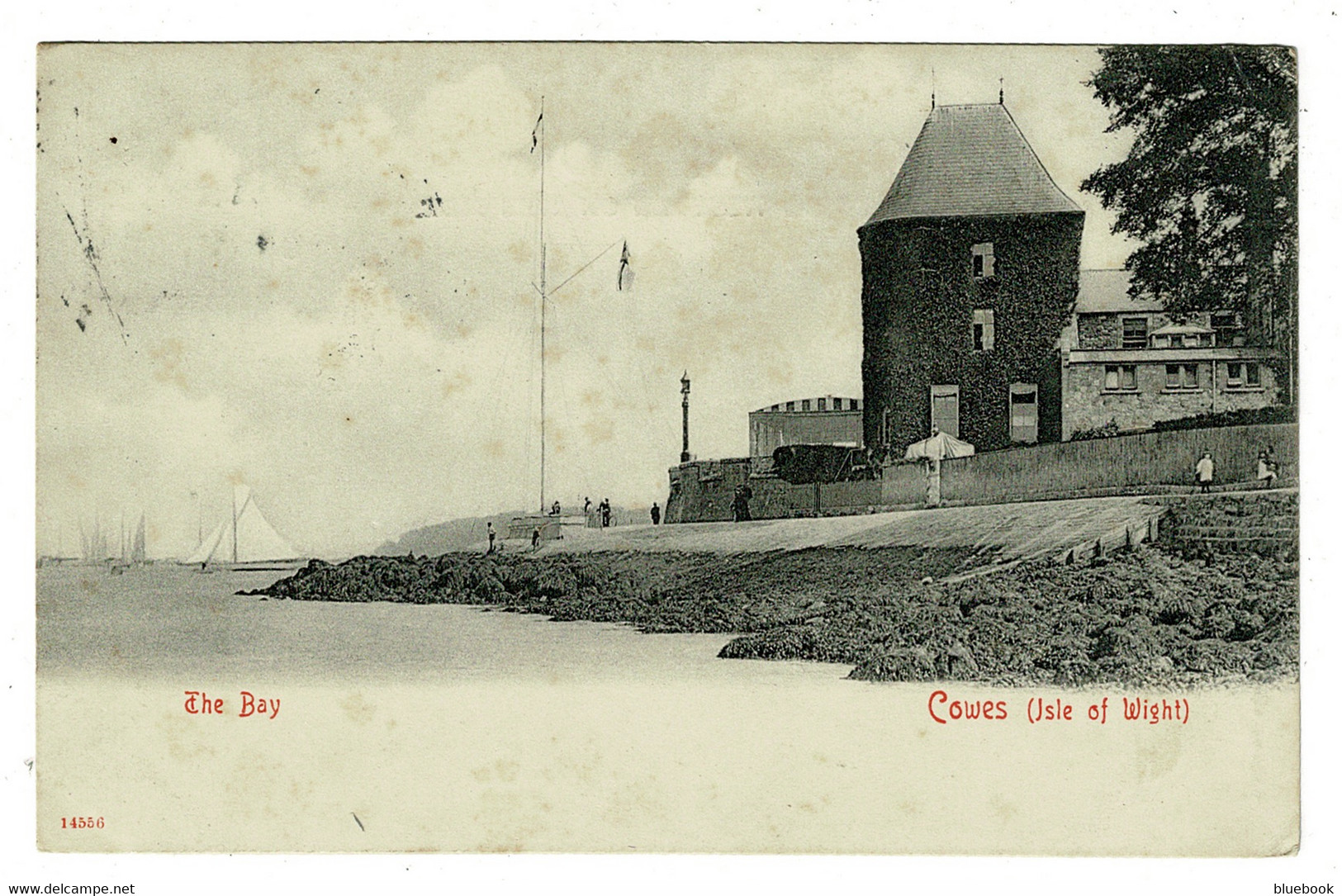 Ref 1502 - 1904 Postcard - The Bay At Cowes - Isle Of Wight - Portsmouth Duplex Postmark - Cowes