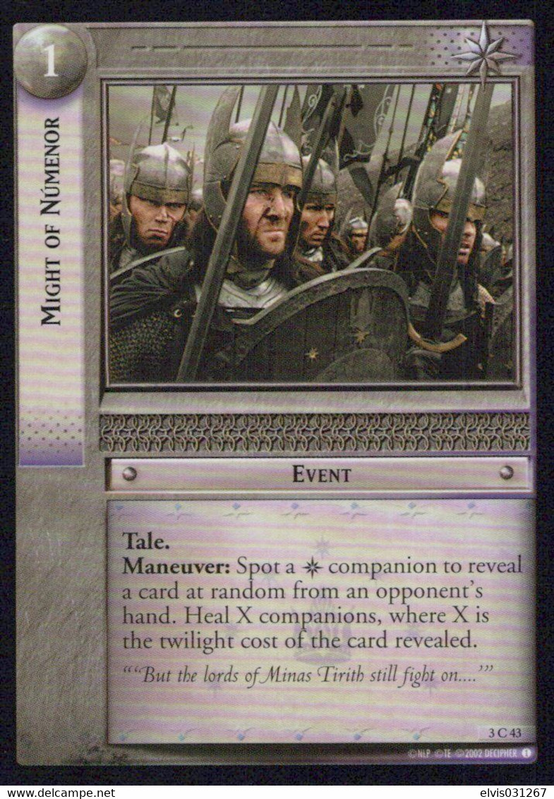 Vintage The Lord Of The Rings: #1 Might Of Numenor - EN - 2001-2004 - Mint Condition - Trading Card Game - Herr Der Ringe