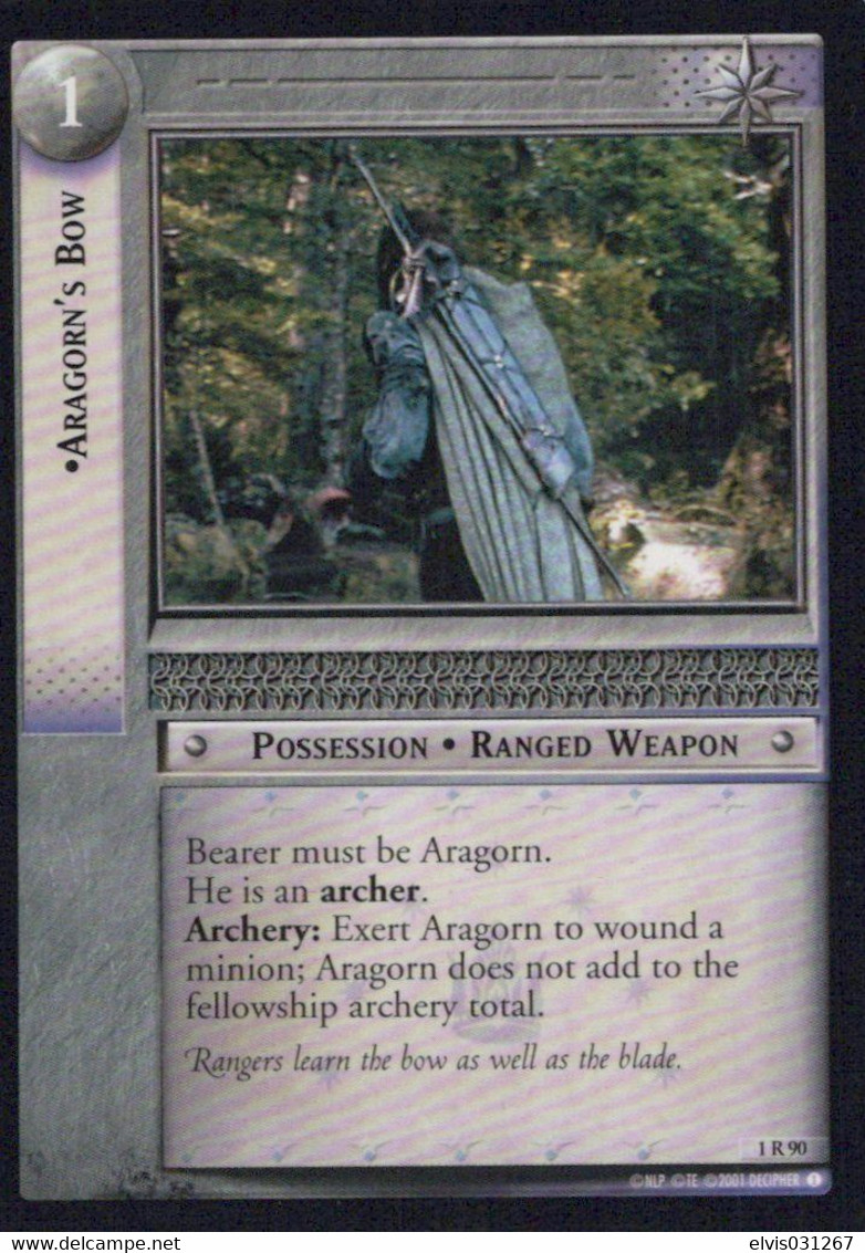 Vintage The Lord Of The Rings: #1 Aragorn's Bow - EN - 2001-2004 - Mint Condition - Trading Card Game - Il Signore Degli Anelli