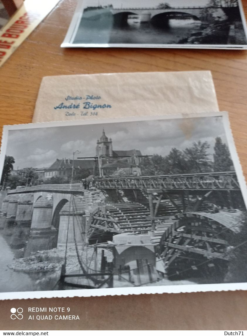 26 PHOTOS PONT DETRUIT  EN RECONSTRUCTION SITUÉ DOLE 39 JURA Et Aux Alentour  DATÉ 1943 - Lugares