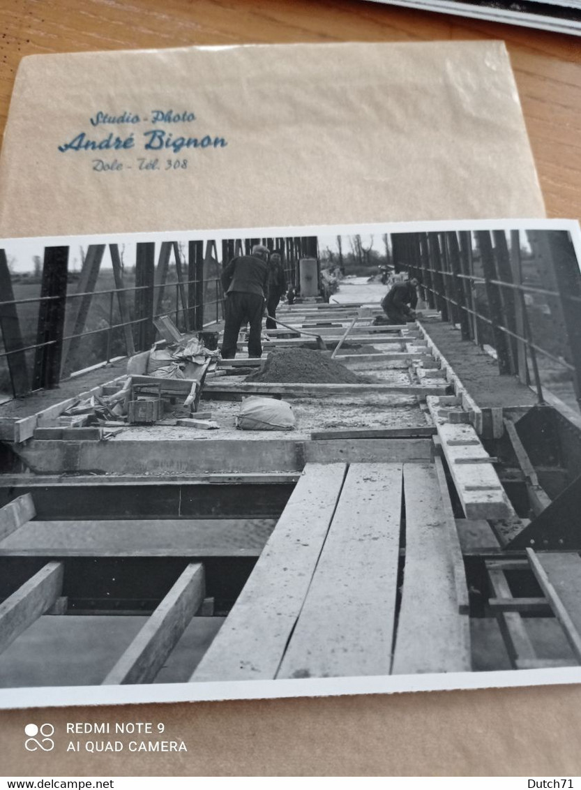 26 PHOTOS PONT DETRUIT  EN RECONSTRUCTION SITUÉ DOLE 39 JURA et aux alentour  DATÉ 1943