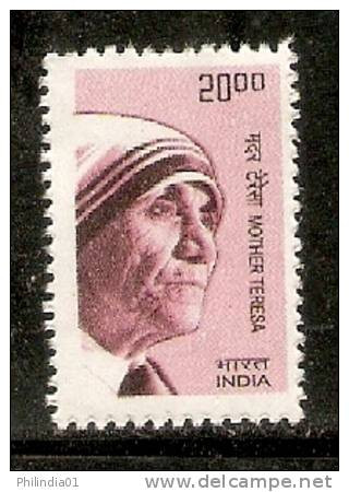 India 2009 Mother Teresa Nobel Prize Winner Famous Woman 1v MNH - Mère Teresa