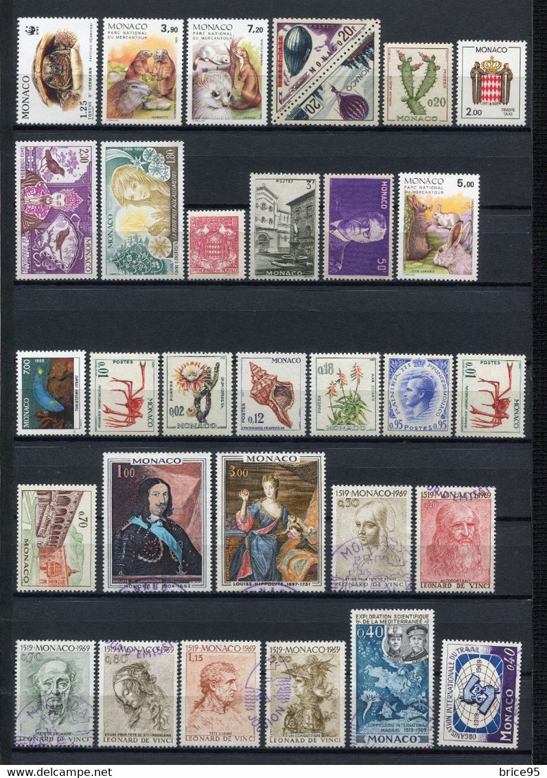 ⭐ Monaco - Lot De Timbres ⭐ - Collezioni & Lotti