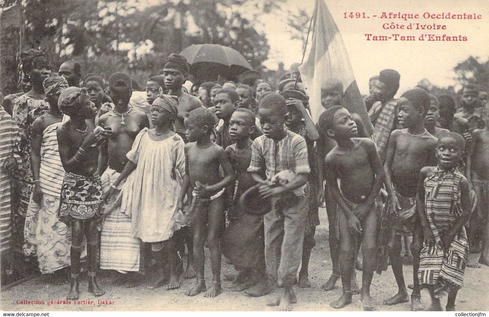 CPA COTE D IVOIRE "Tam Tam D'Enfants" - Côte-d'Ivoire