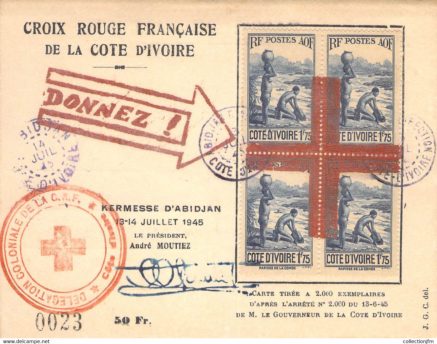 CPSM COTE D IVOIRE / CROIX ROUGE FRANCAISE - Côte-d'Ivoire