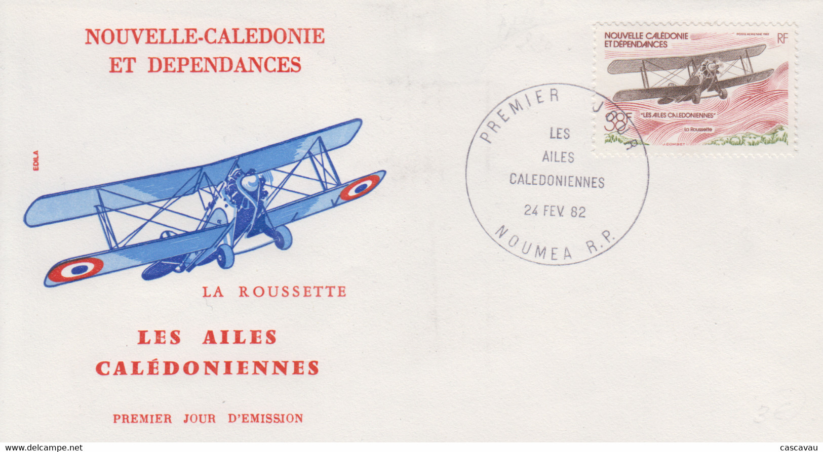 Enveloppe  FDC  1er  Jour   NOUVELLE  CALEDONIE   Les  Ailes  Calédoniennes    1982 - FDC