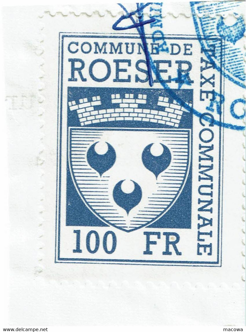 Luxembourg Commune De Roeser 100 Fr - Fiscale Zegels