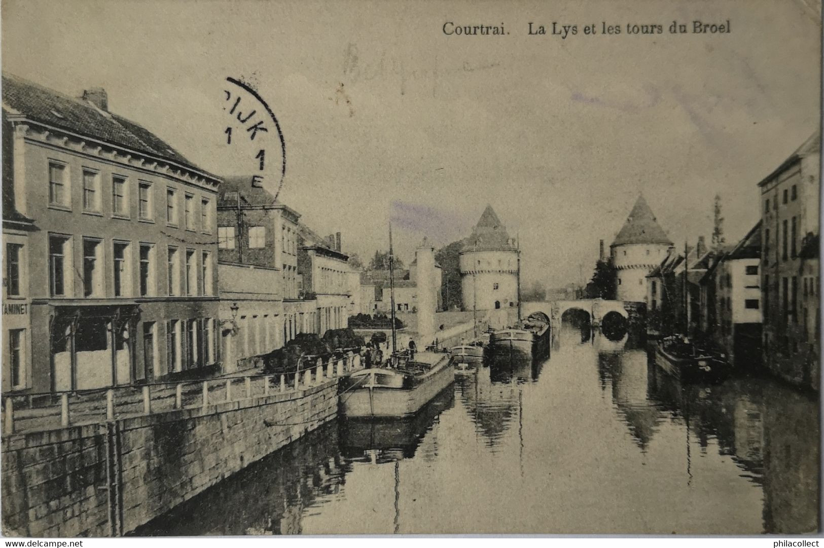 Courtrai - Kortrijk // La Lys Et Les Tours Du Broel 1919 - Kortrijk