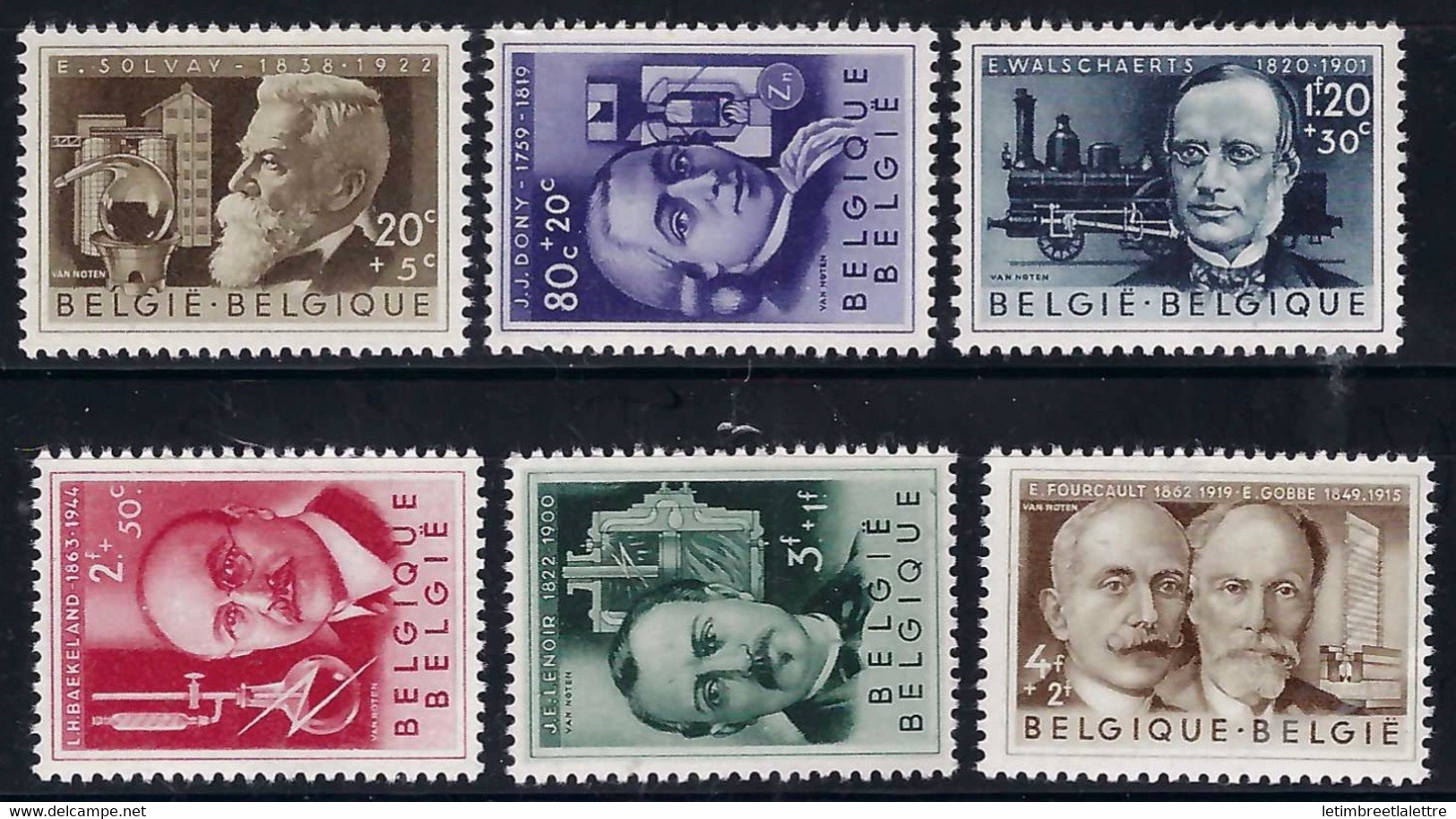 ⭐ Belgique - YT N° 973 à 978 ** - Neuf Sans Charnière - TB - 1955 ⭐ - Nuevos