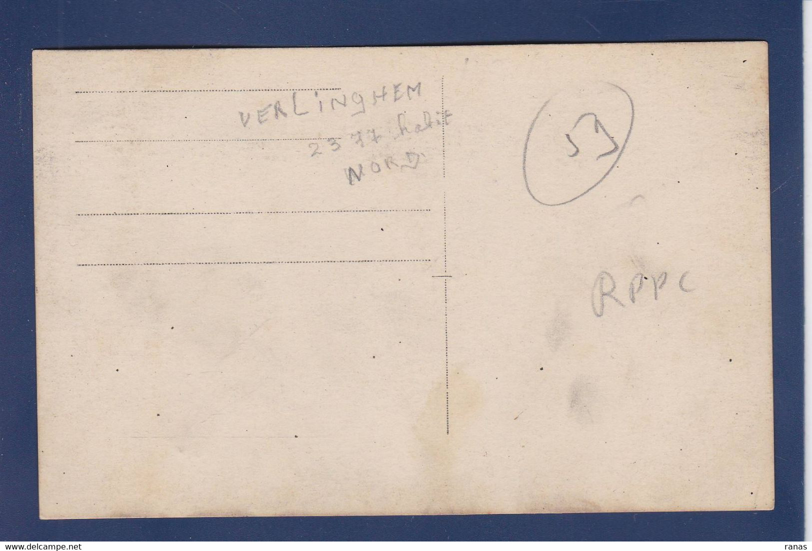 CPA [59] Nord > Verlinghem Carte Photo Voir Dos - Autres & Non Classés