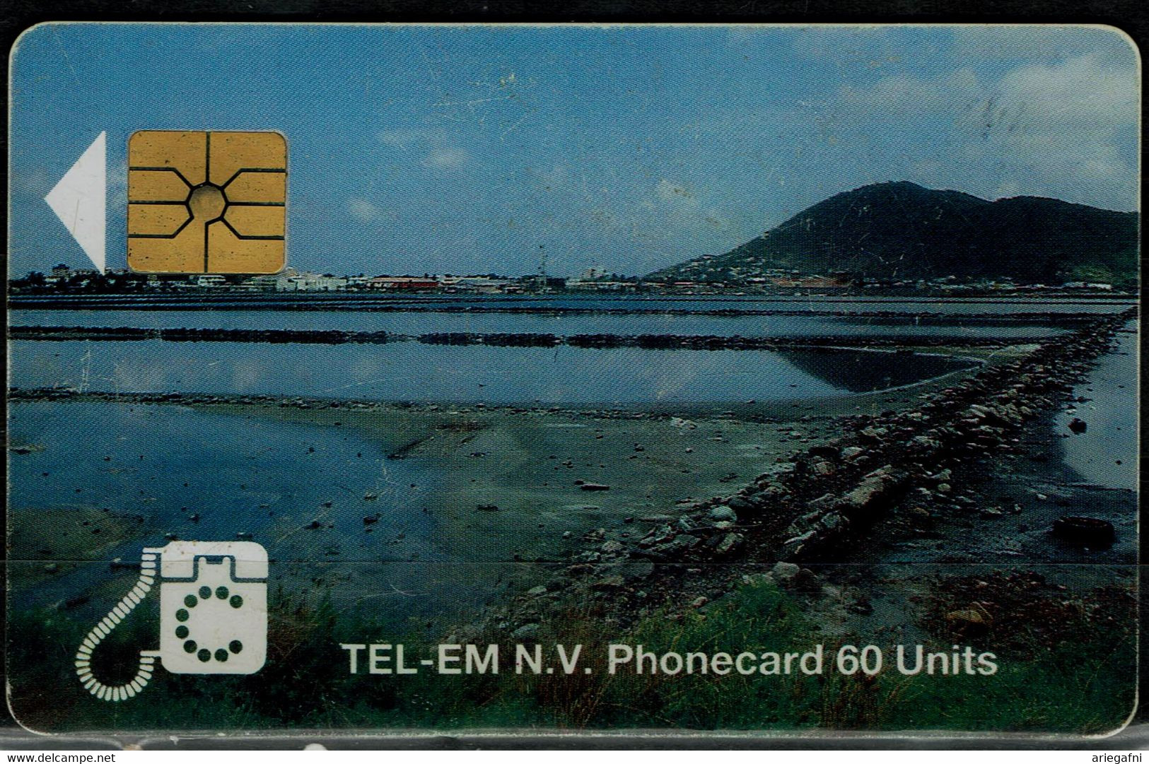 ANTILLES TEL-EM N.V. PHONECARD 60 UNITS USED VF!! - Antille (Altri)