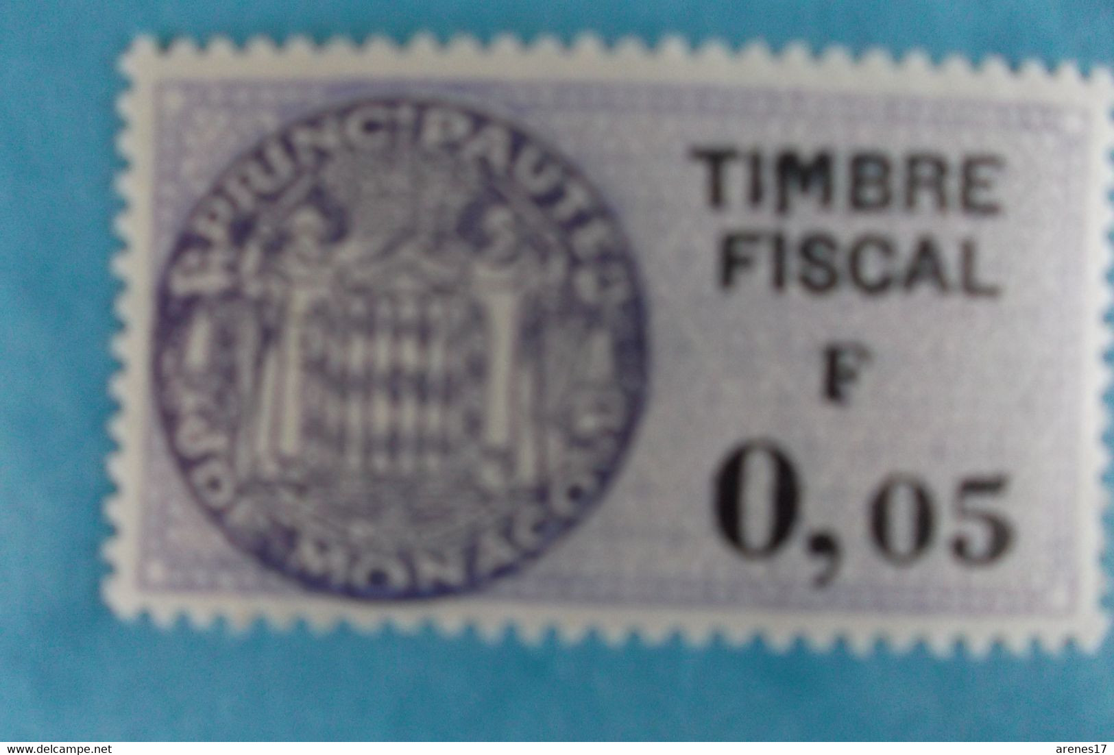 TIMBRE : MONACO : FISCAUX à 0 F 05 , VIOLET FONCE , XX , En Bon état - Fiscale Zegels