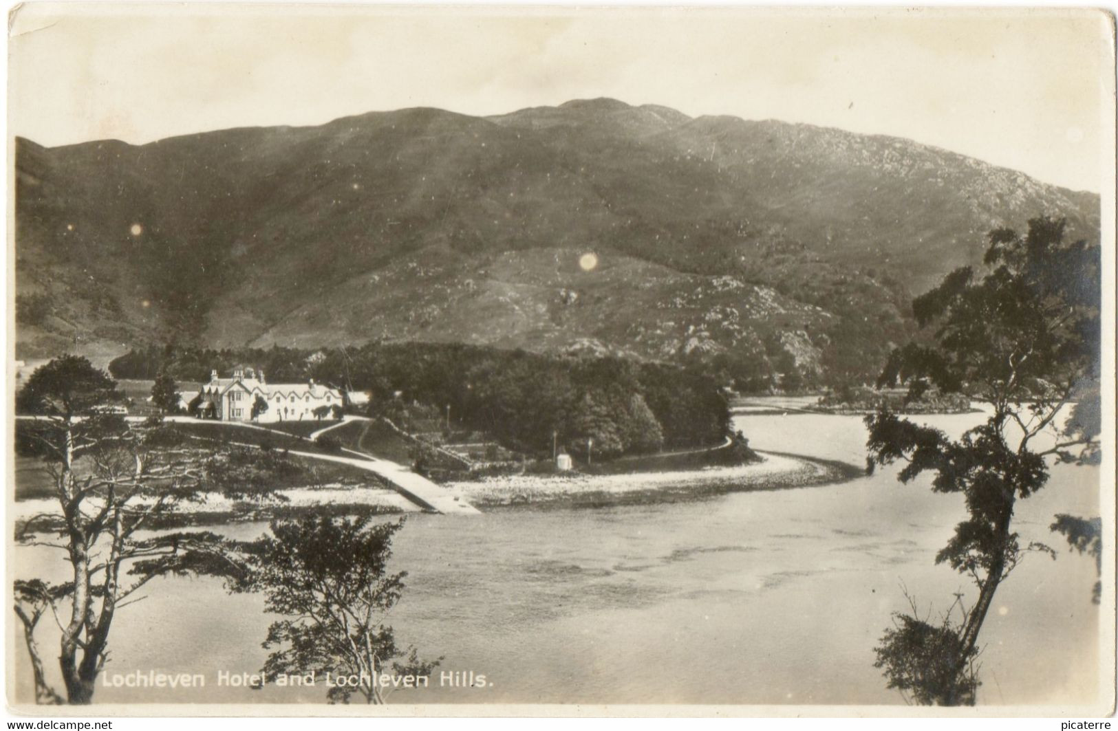 Lochleven Hotel And Lochleven Hills 1932 (see 3 Scans-1st Scan Is Enlarged View Of Hotel For Interest Only) - Kinross-shire