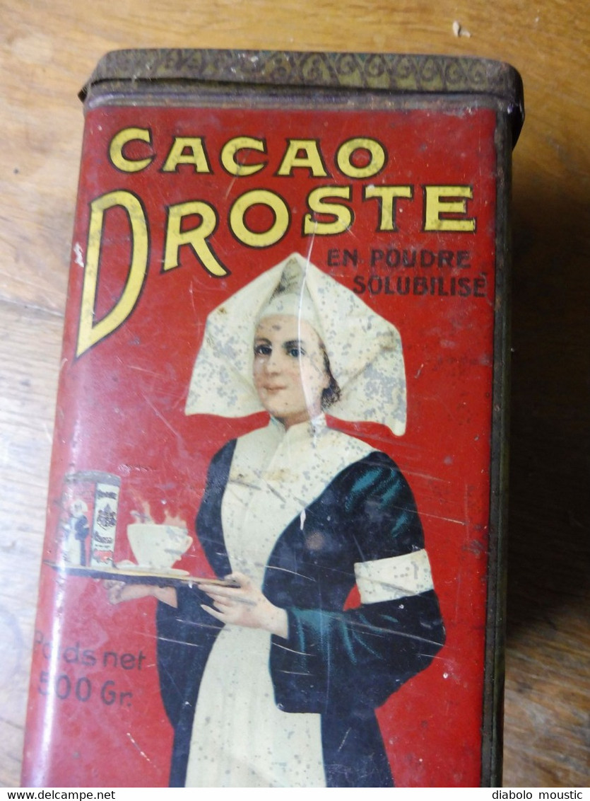 Boite CACAO Et PASTILLES DROSTE & Co HAARLEM  Largeur = 9cm , Hauteur = 15cm (déco Sur 4 Faces) - Cajas/Cofres