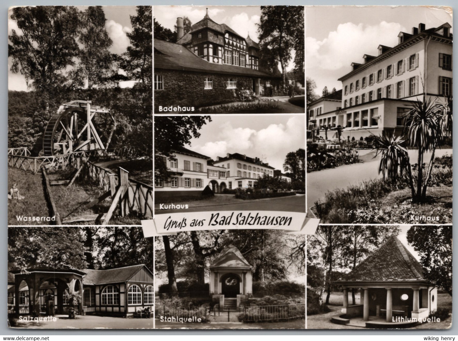 Nidda Bad Salzhausen - S/w Mehrbildkarte 27 - Wetterau - Kreis