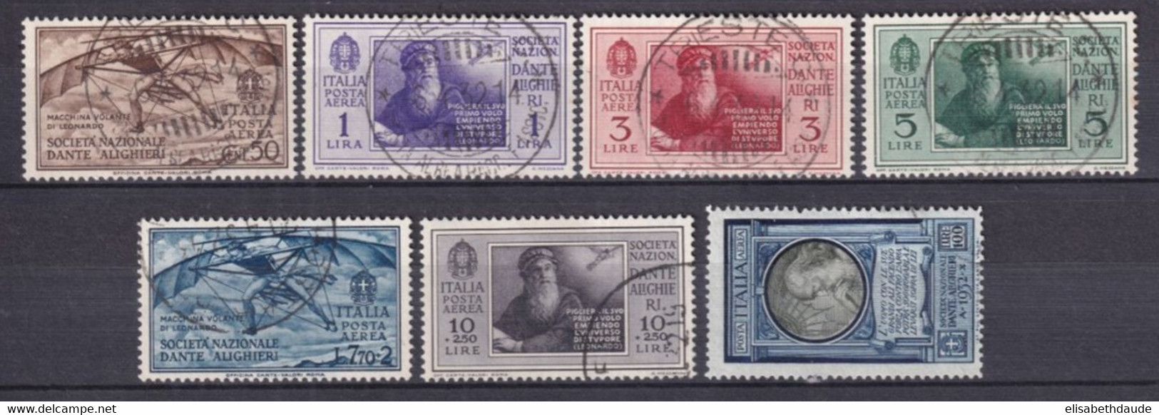 ITALIE - 1932 - SERIE COMPLETE POSTE AERIENNE YVERT N° 26/31A OBLITERE - COTE = 265 EUROS - - Used