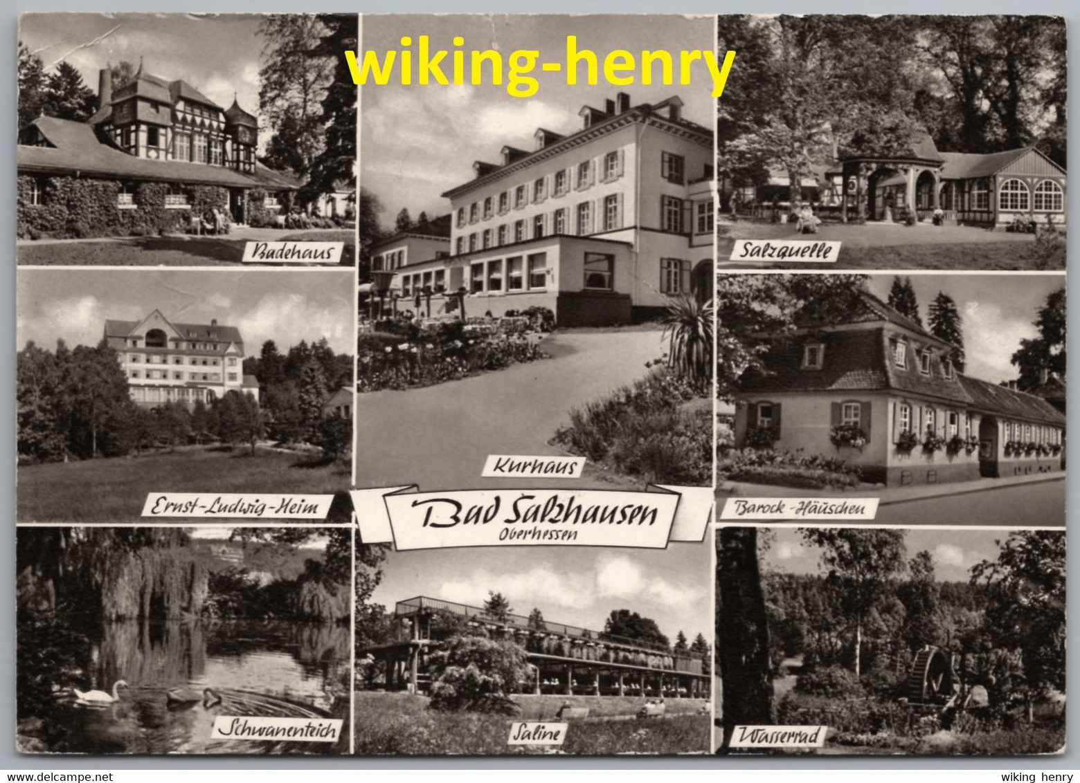 Nidda Bad Salzhausen - S/w Mehrbildkarte 29 - Wetterau - Kreis