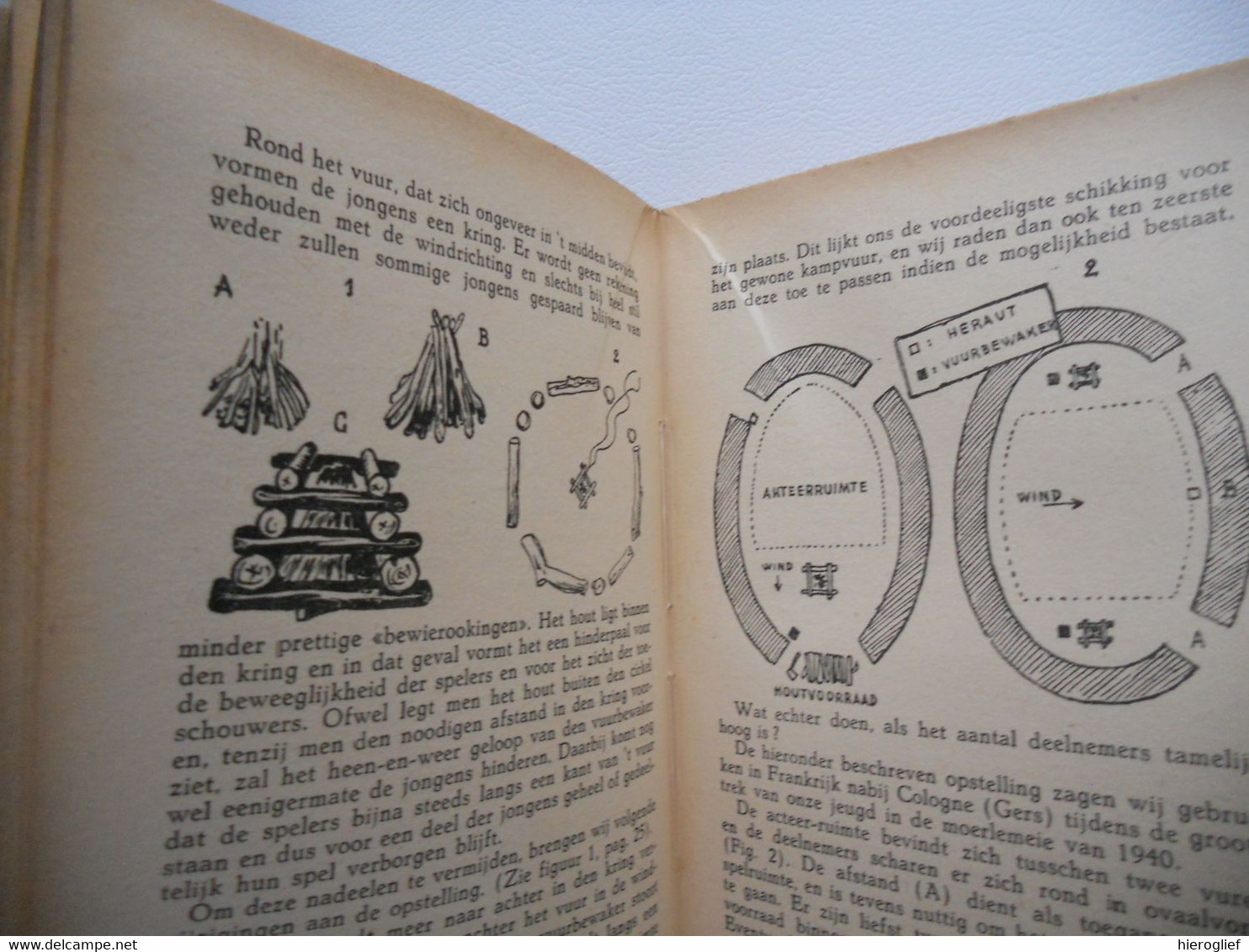 KAMPVUUR HANDBOEK Voor JEUGDLEIDERS - ALS DE DAG GEËINDIGD IS I De Pijl 1944 Scoutisme Leuven Jeugdkamp Kamp - Histoire