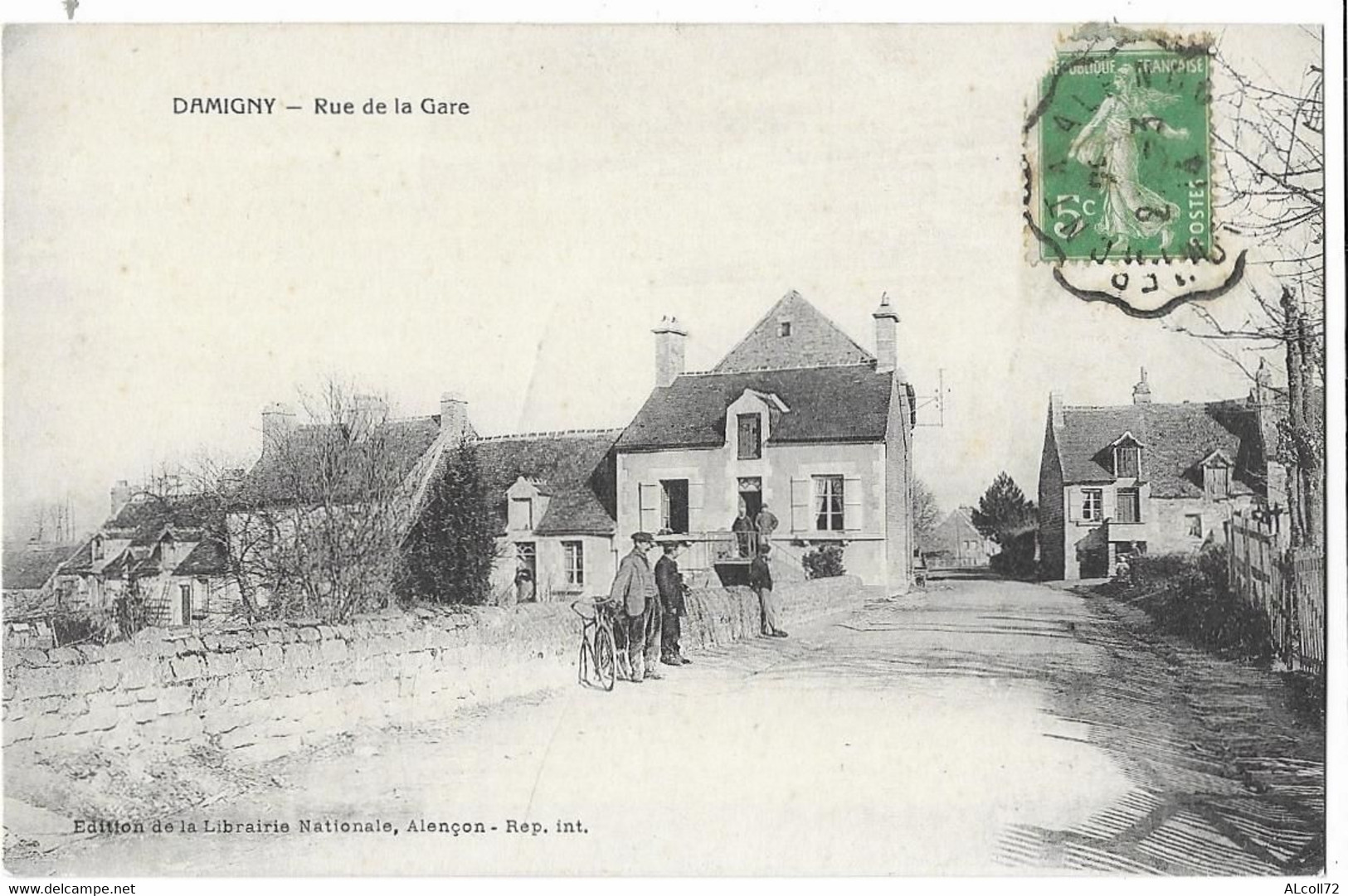 DAMIGNY: Rue De La Gare - édit Librairie Nationale (écrite Par Fontaine) - Damigny