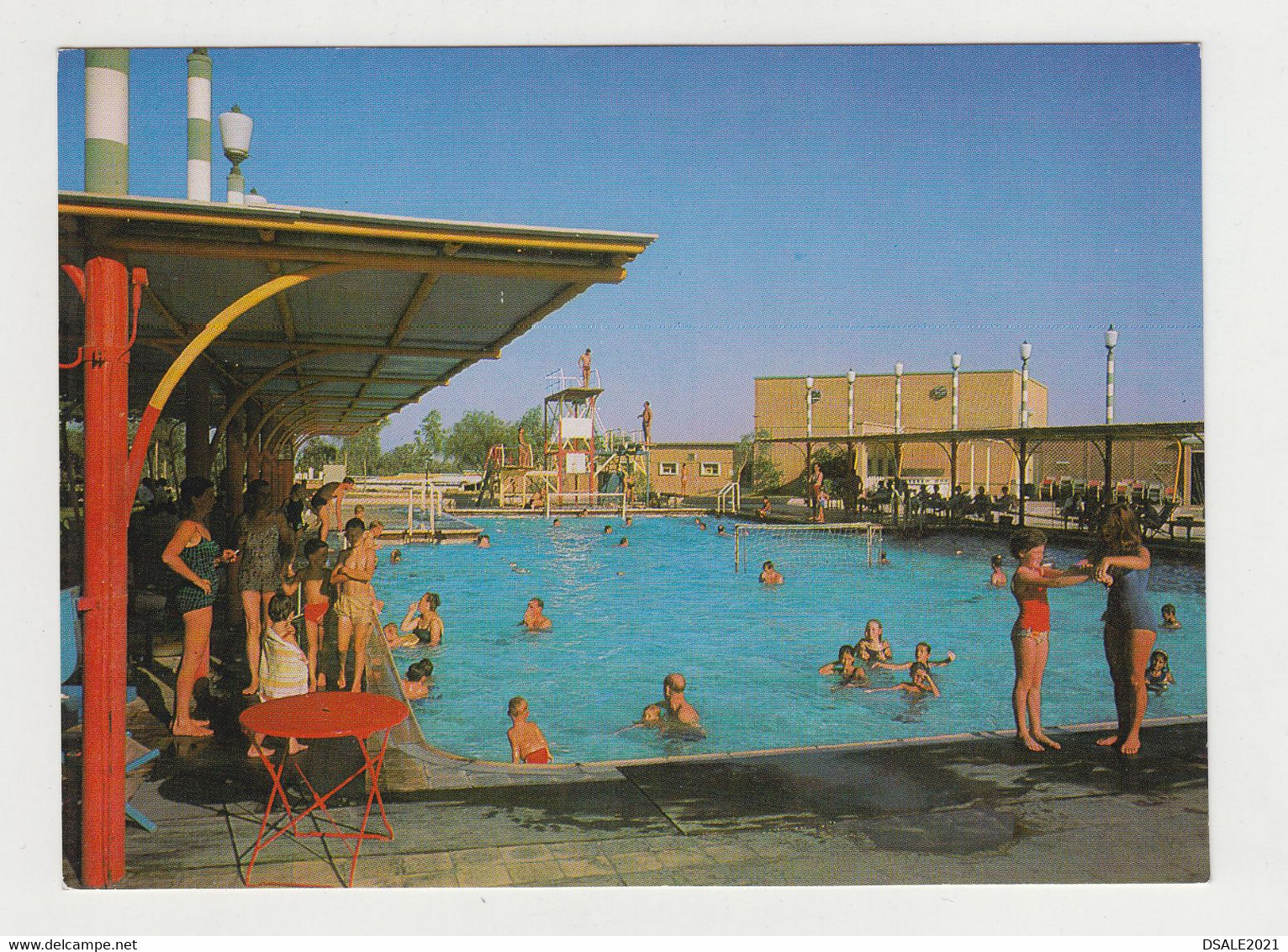 KUWAIT The Swimming Pool View Vintage Photo Postcard CPA (33905) - Kuwait