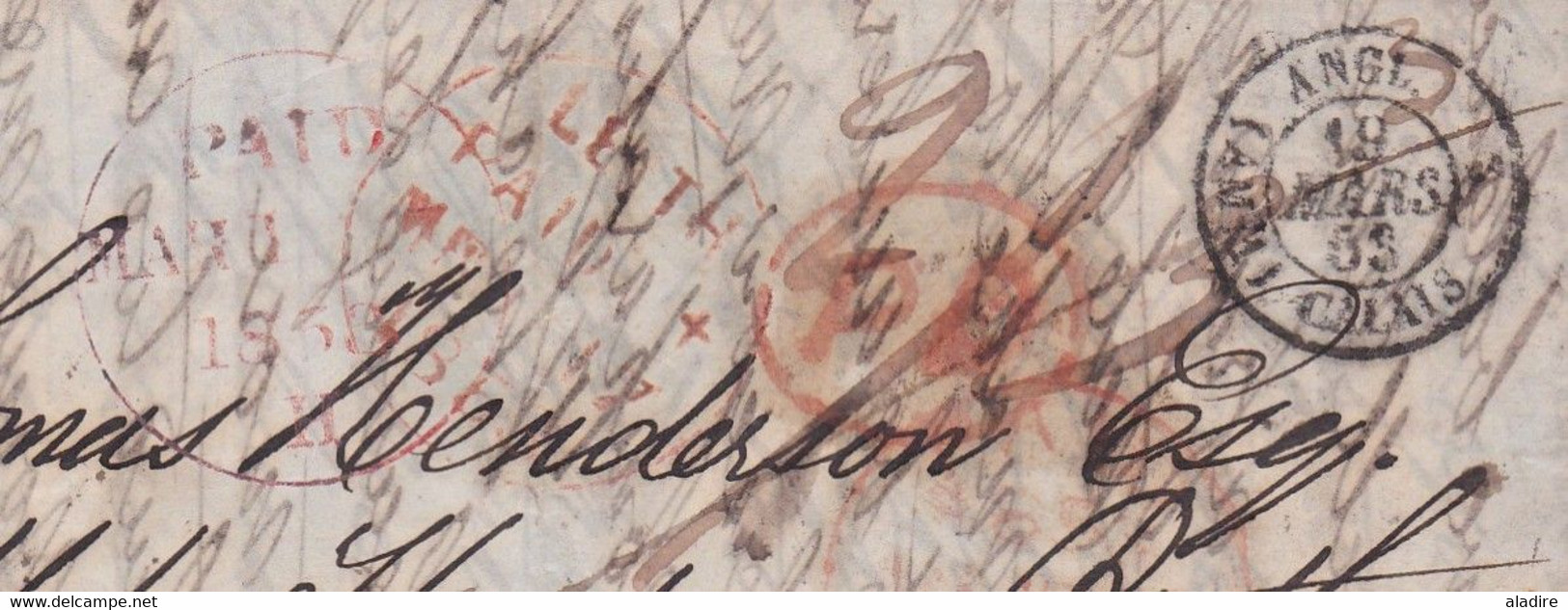 1853 - 3-page Folded Private Letter In English From LEITH, Scotland To LEGHORN Livorno Livourne, Italy Italia Via France - Poststempel