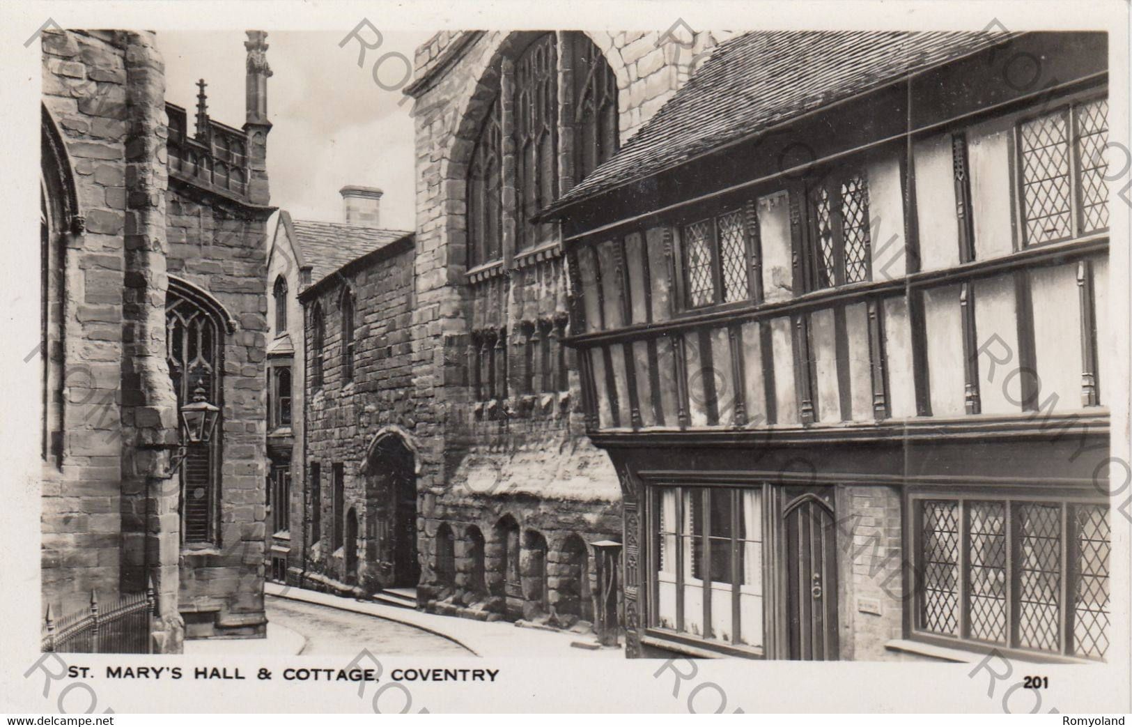 CARTOLINA  COVENTRY,WARWICKSHIRE,INGHITERRA,REGNO UNITO,ST.MARY"S HALL&COTTAGE,NON VIAGGIATA - Coventry