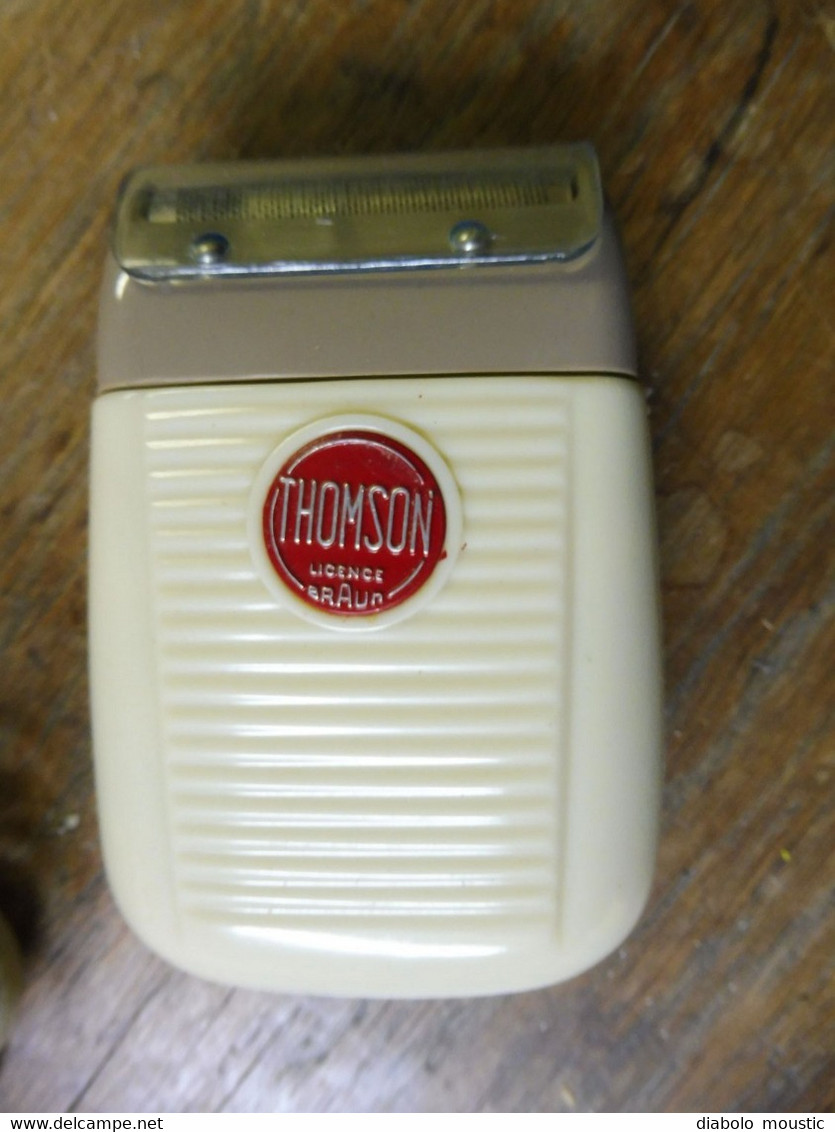 Rasoir électrique des années "60" THOMSON avec sa sacoche et notice d'emploi