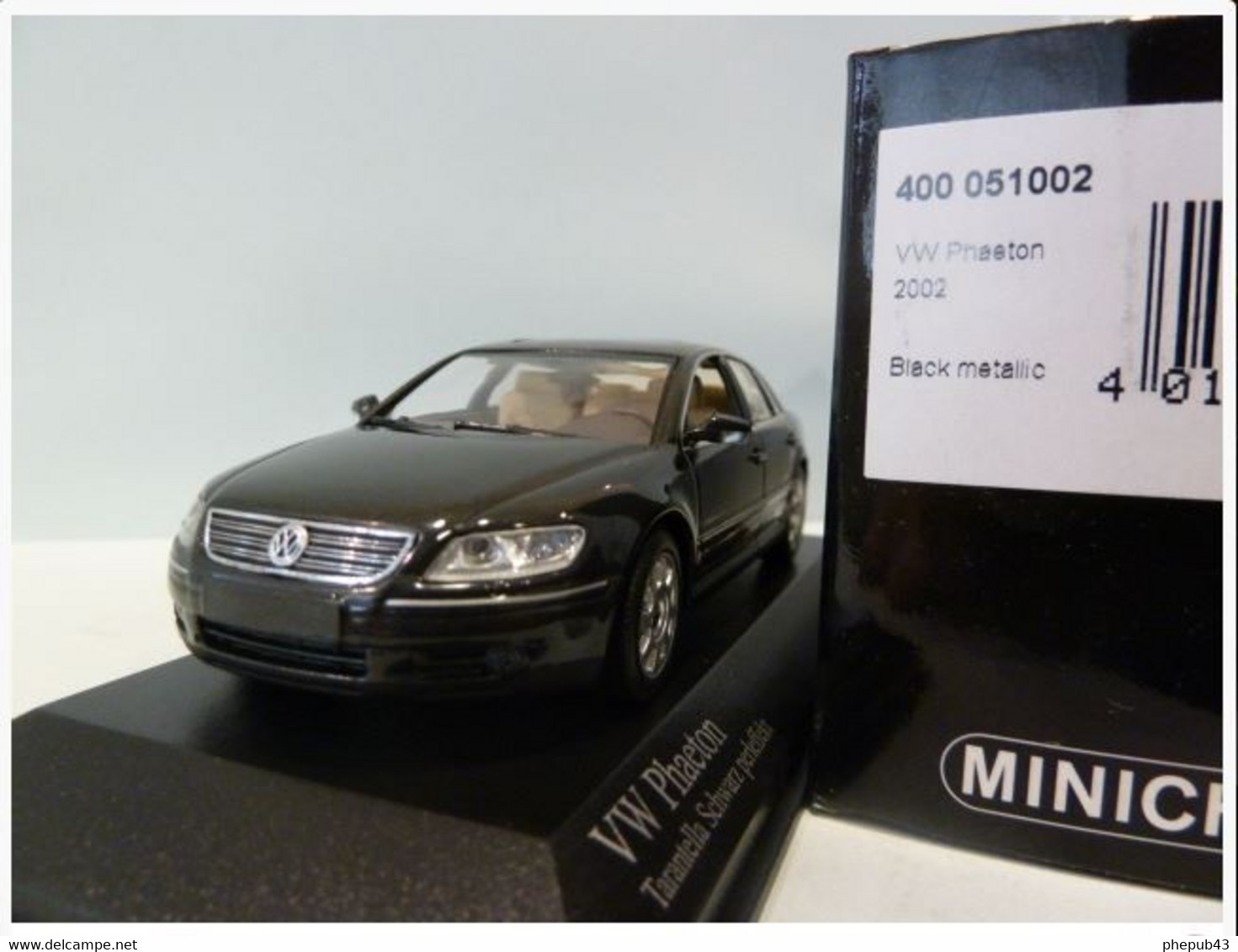 Volkswagen Phaeton - 2002 - Noir Tarantella Perle - Minichamps - Minichamps