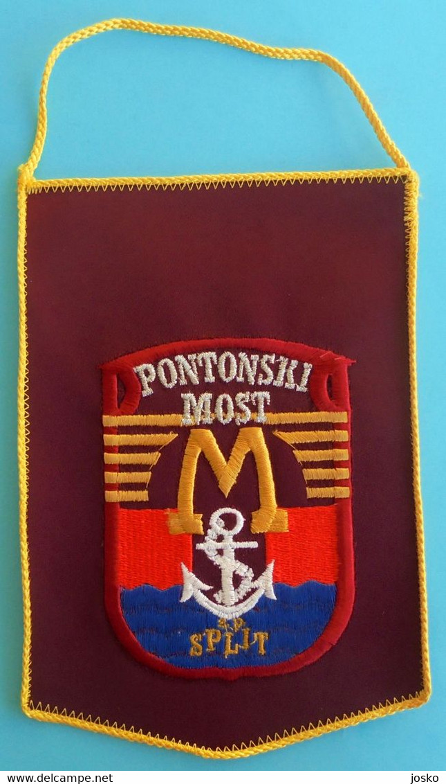 PONTONSKI MOST - SPLIT - Croatia Army Beautifull Larger EMBROIDERED Pennant Flag Croatie Armee Kroatien Croazia Croacia - Vlaggen