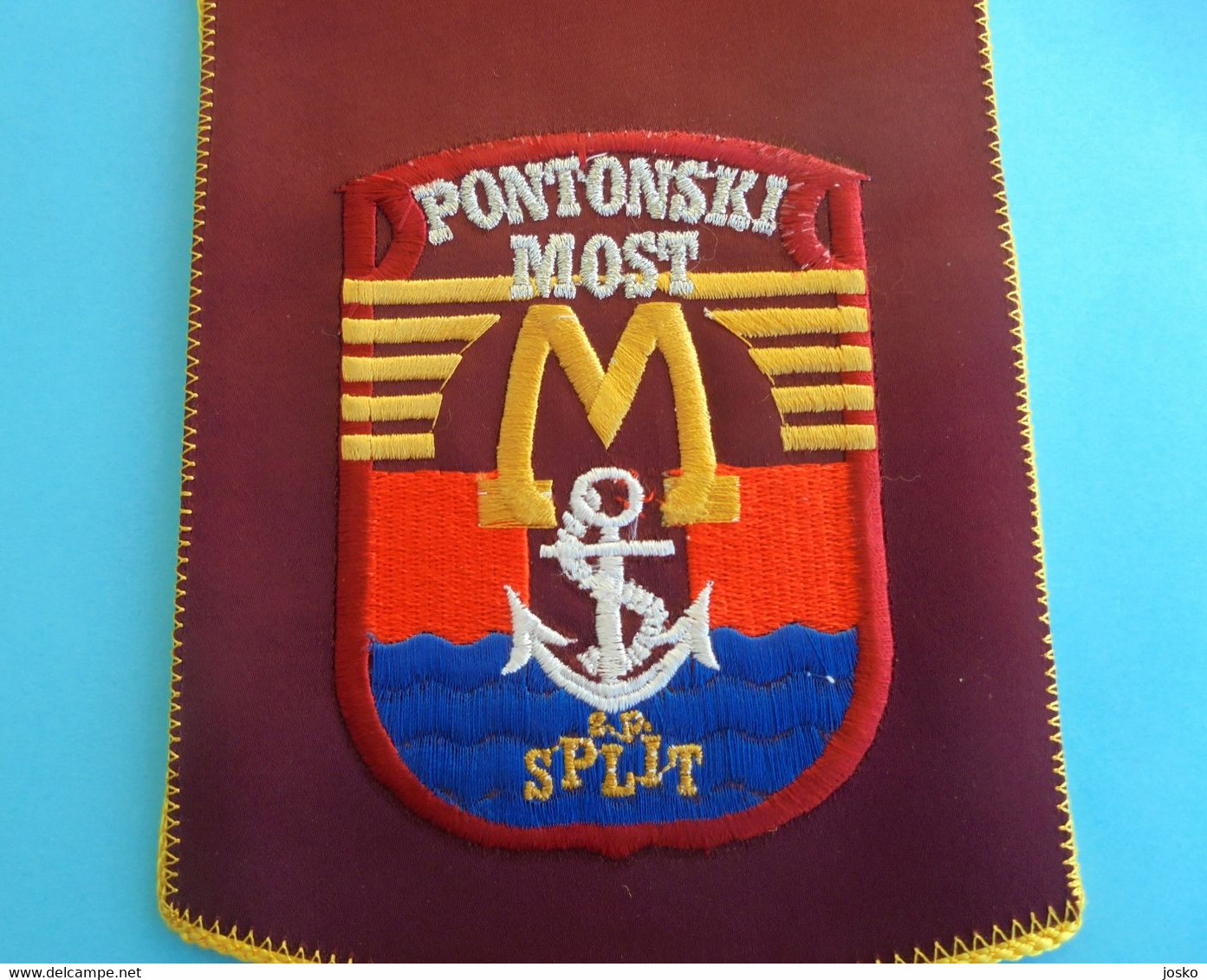 PONTONSKI MOST - SPLIT - Croatia Army Beautifull Larger EMBROIDERED Pennant Flag Croatie Armee Kroatien Croazia Croacia - Banderas