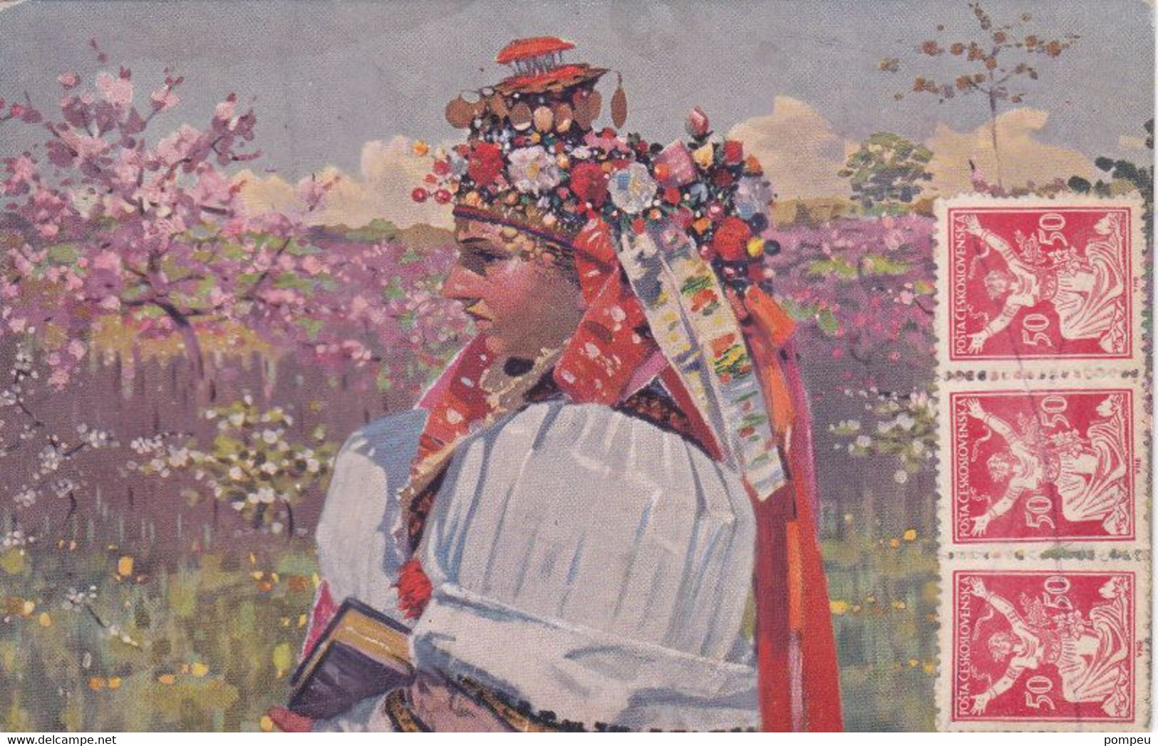 QQ  - Costums  Czech Republic (Moravia) - Paintinf Of JOZA UPRKA: Vázáni Sá Tku, Nevesta Z Kunovic - Dogana