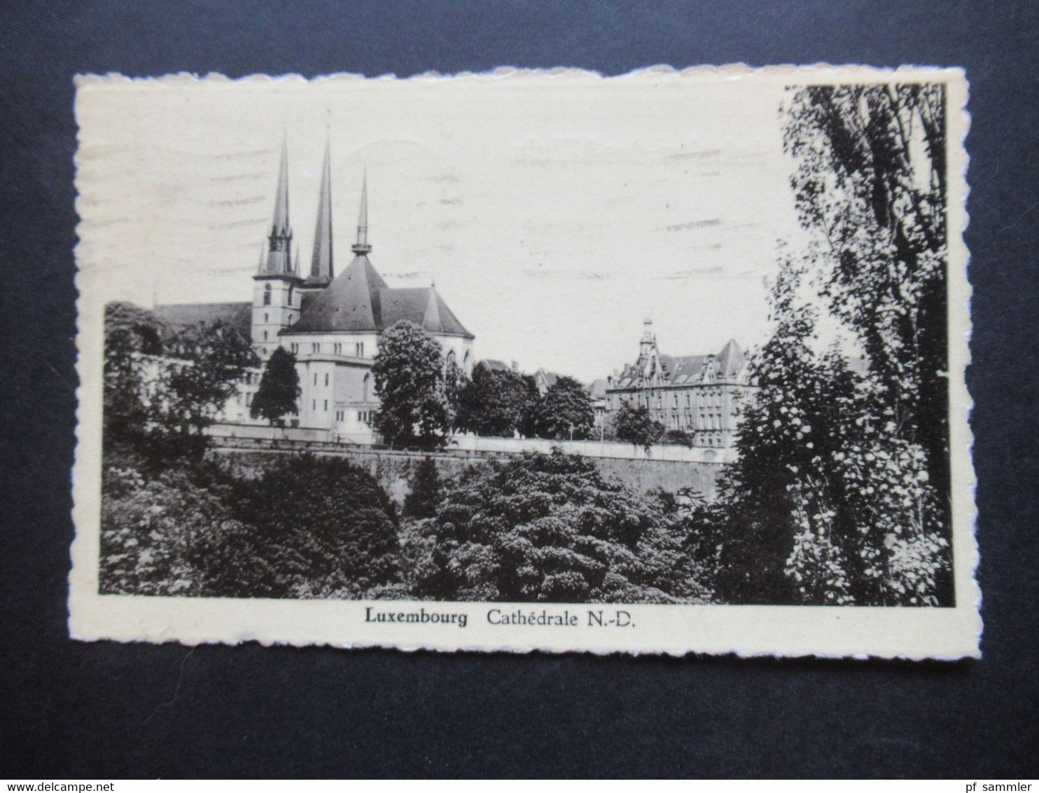 AK 1946 Luxemburg / Luxembourg Cathedrale N.-D Verlag Messageries Paul Kraus Stempel Loterie Nationale Luxembourgeoise - Luxembourg - Ville