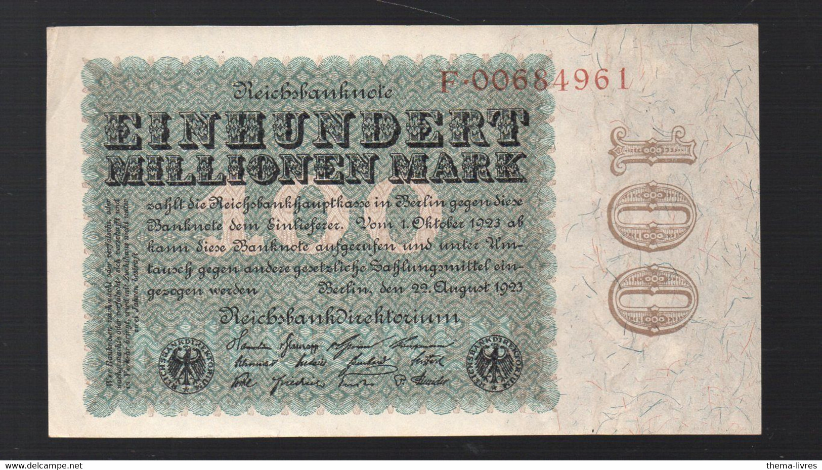 (Allemagne ) Billet De  100 Millionen Marks  1923  (PPP33308) - 100 Millionen Mark