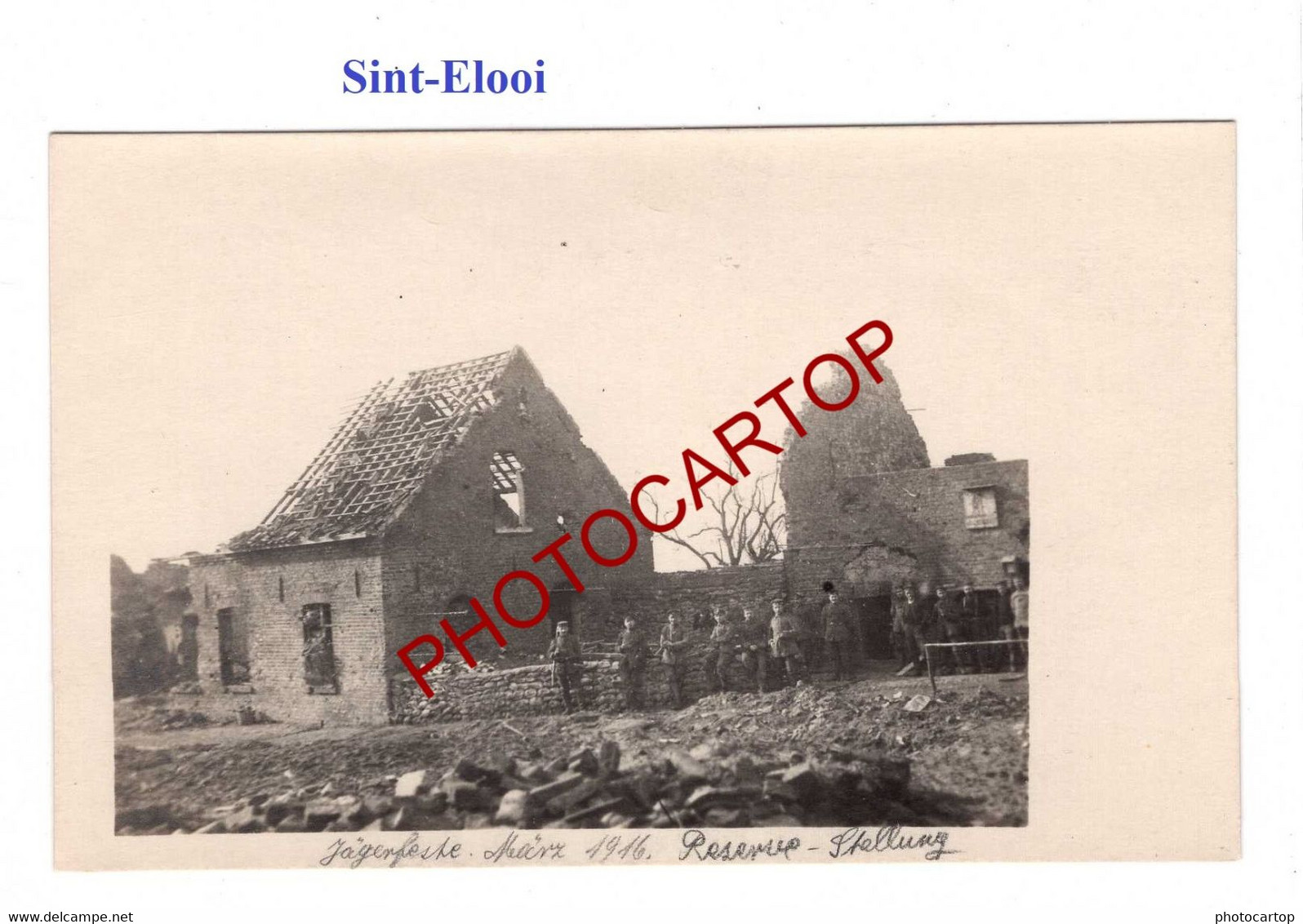 SINT ELOOIS-Saint Eloi-CARTE PHOTO Allemande-Guerre 14-18-1WK-BELGIEN-FLANDERN- - Ledegem