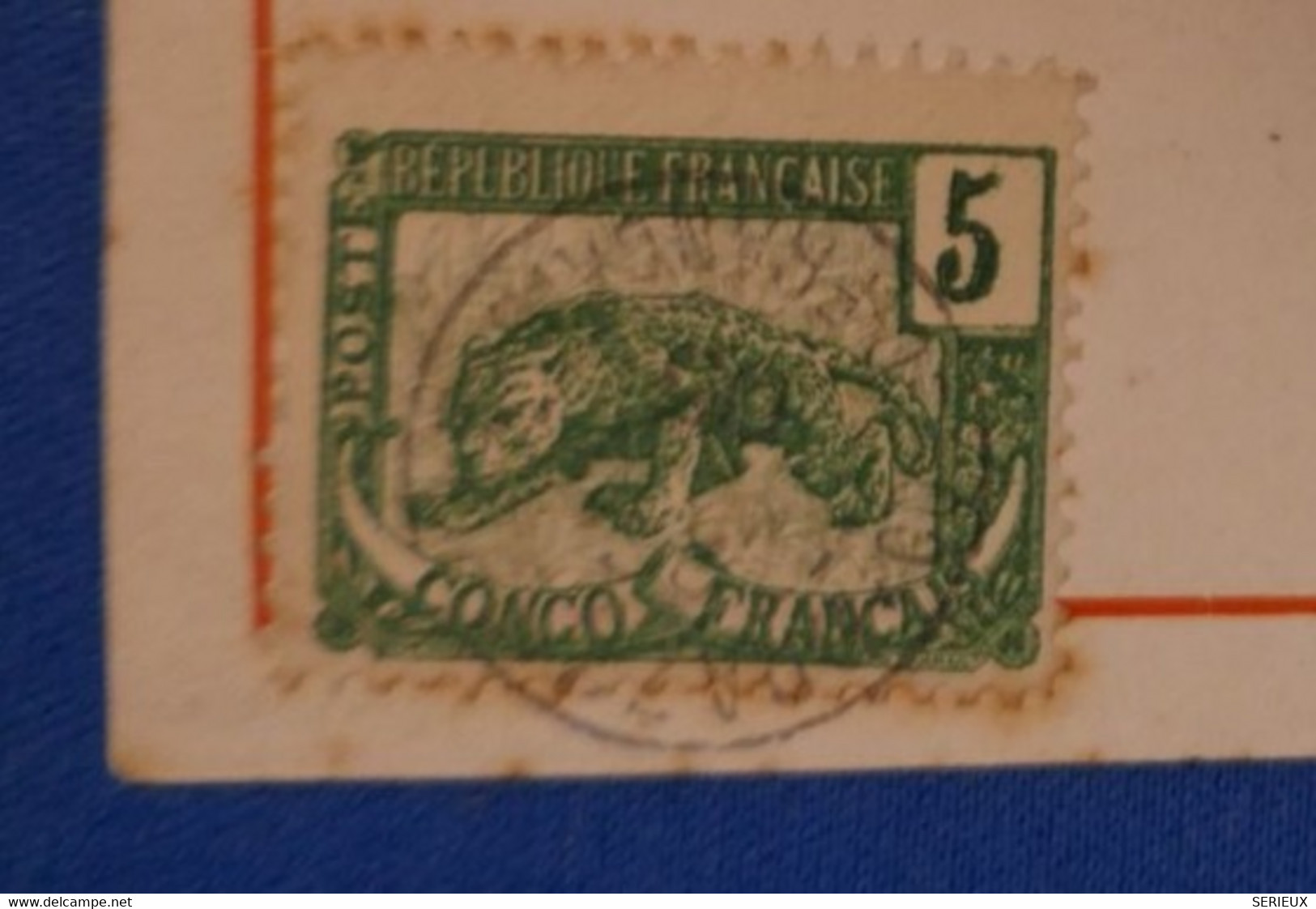 B 133 CONGO FRANCAIS BELLE CARTE 1907 BRAZZAVILLE POUR LE HAVRE + AFFRANCH. INTERESSANT - Briefe U. Dokumente